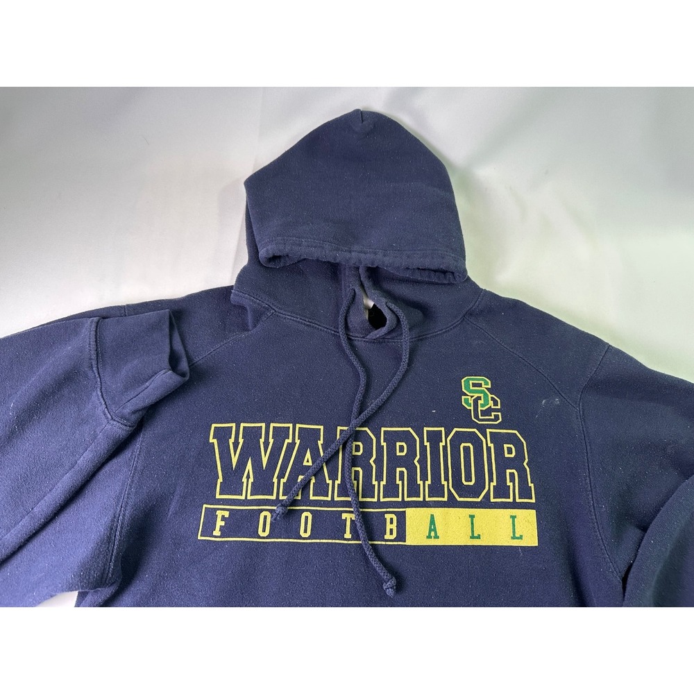 Vintage South Central Warriors Football Hoodie Badger Sport Green‎ Gold Small S